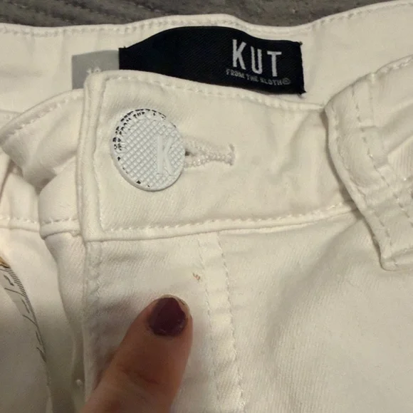 Kut from the Kloth White Denim Jeans - High Waist - Picture 6 of 6